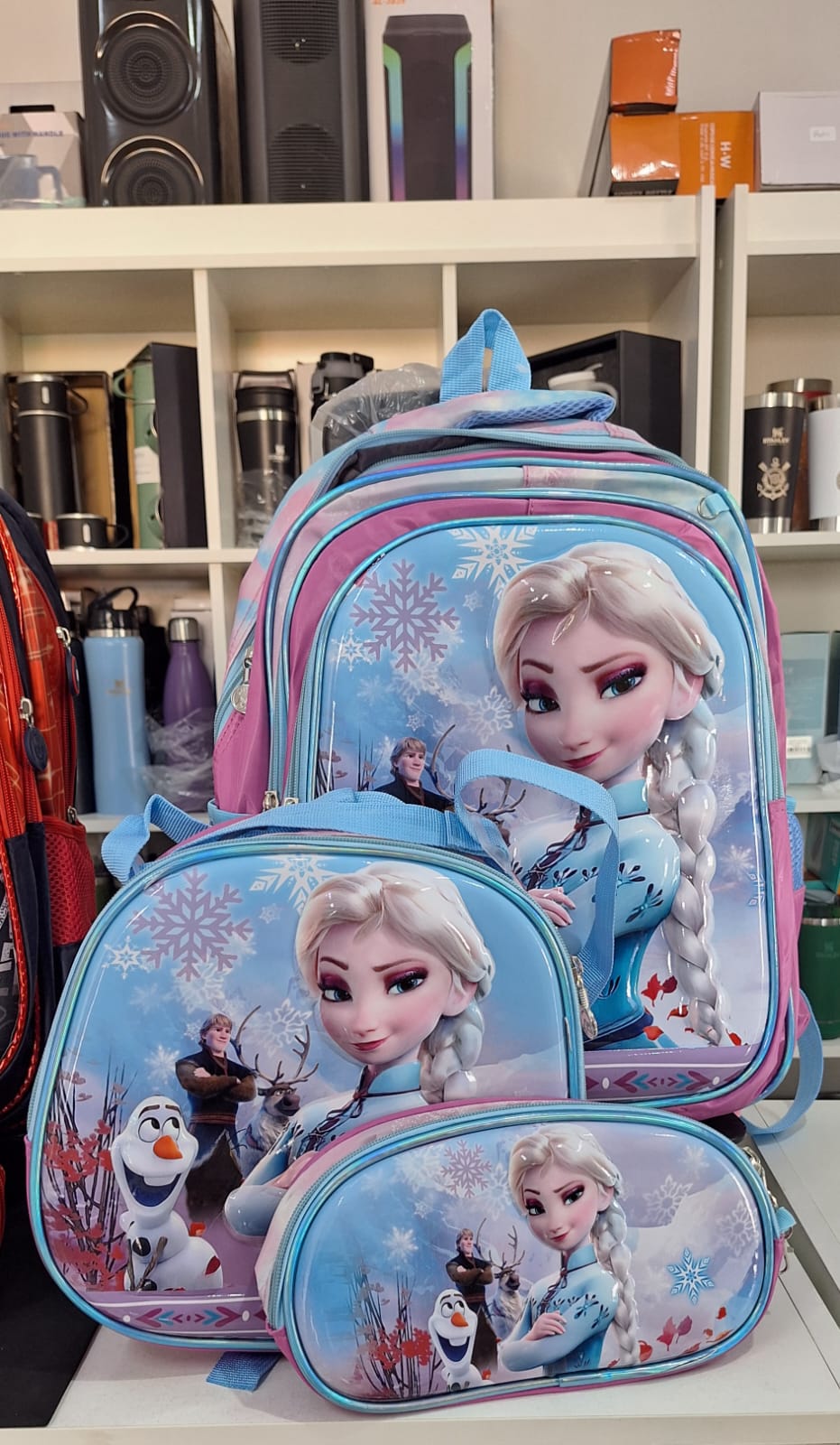 Kit Mochila de Rodinhas Grande + Lancheira Térmica + Estojo