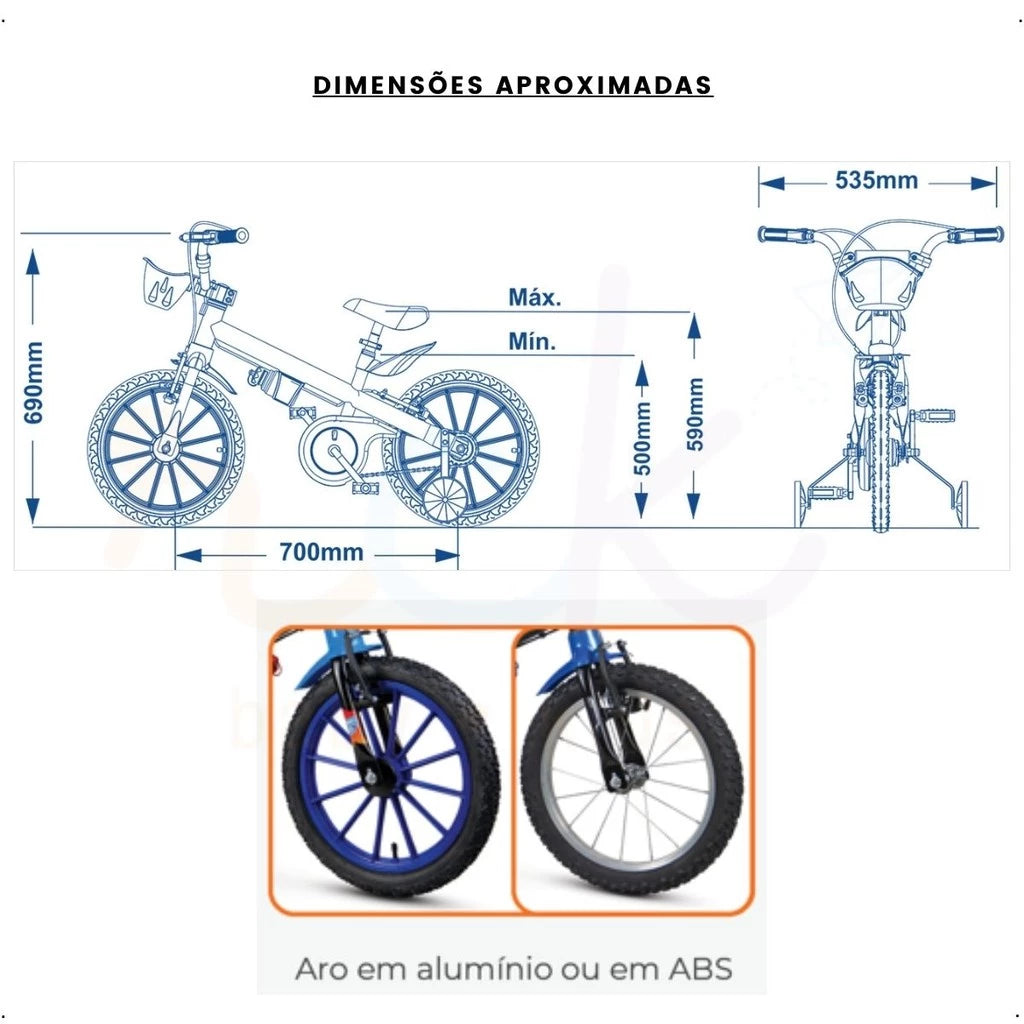 Bicicleta Infantil Aro 16 Hot Wheels - Nathor