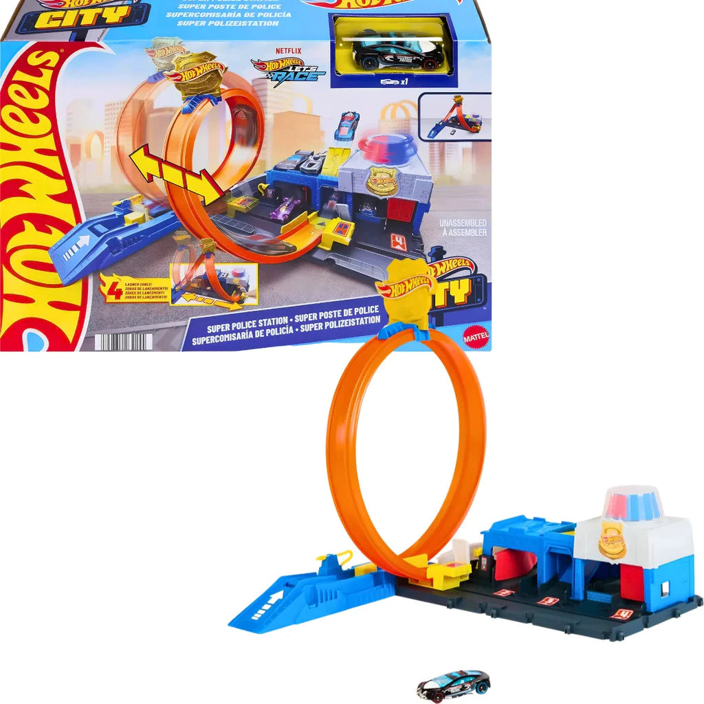 Hot Wheels Pista City Super Delegacia de Polícia - Mattel