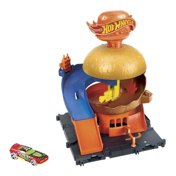Hot Wheels Pista City Downtown Hamburgueria - Mattel