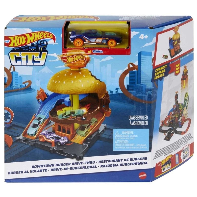 Hot Wheels Pista City Downtown Hamburgueria - Mattel