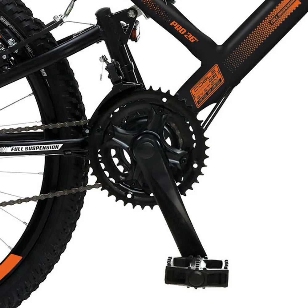 Bicicleta Aro 26 Aero Preto Fosco e Laranja - Colli Bike