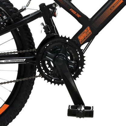 Bicicleta Aro 26 Aero Preto Fosco e Laranja - Colli Bike