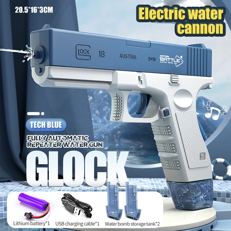 Compre Pistola de água elétrica automática à prova de explosão feita no  verão Outdoor Water Battle Interactive Beach Water Gun