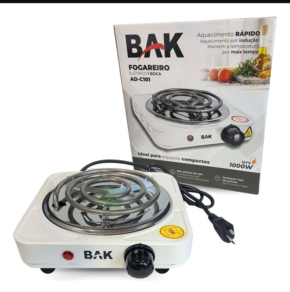 FOGAREIRO ELÉTRICO PORTÁTIL 1 BOCA - FAVA