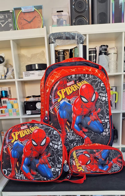 Kit Mochila de Rodinhas Grande + Lancheira Térmica + Estojo