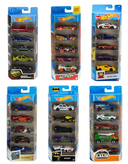 Hot Wheels Die-Cast Pack com 05 Carrinhos (Sortido) - Mattel
