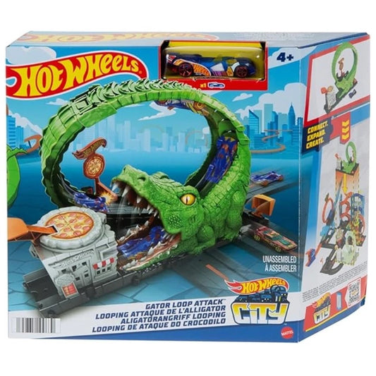 Hot Wheels Pista City Nemesis Gator Pizza Shop - Mattel