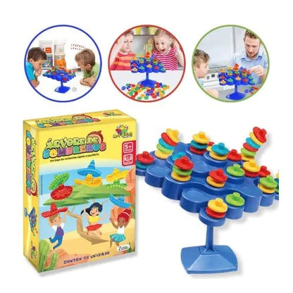 JOGO ARVORE DE SOMBREROS Brinquedo do Equilíbrio EDUCATIVO ART BRINK