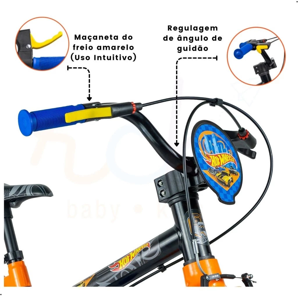 Bicicleta Infantil Aro 16 Hot Wheels - Nathor