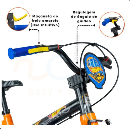 Bicicleta Infantil Aro 16 Hot Wheels - Nathor