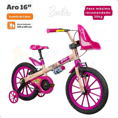 Bicicleta Infantil Aro 16 Barbie - Nathor