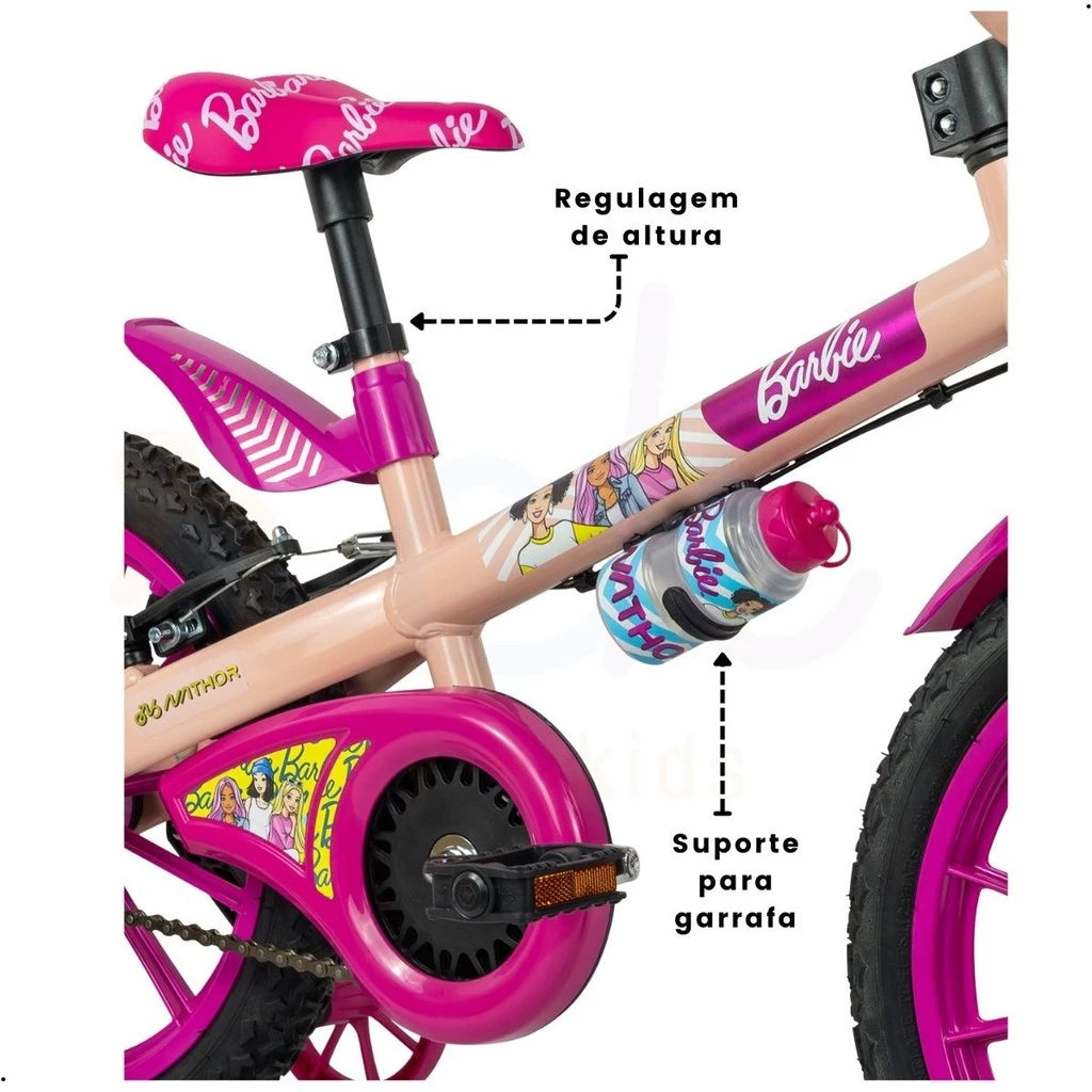Bicicleta Infantil Aro 16 Barbie - Nathor