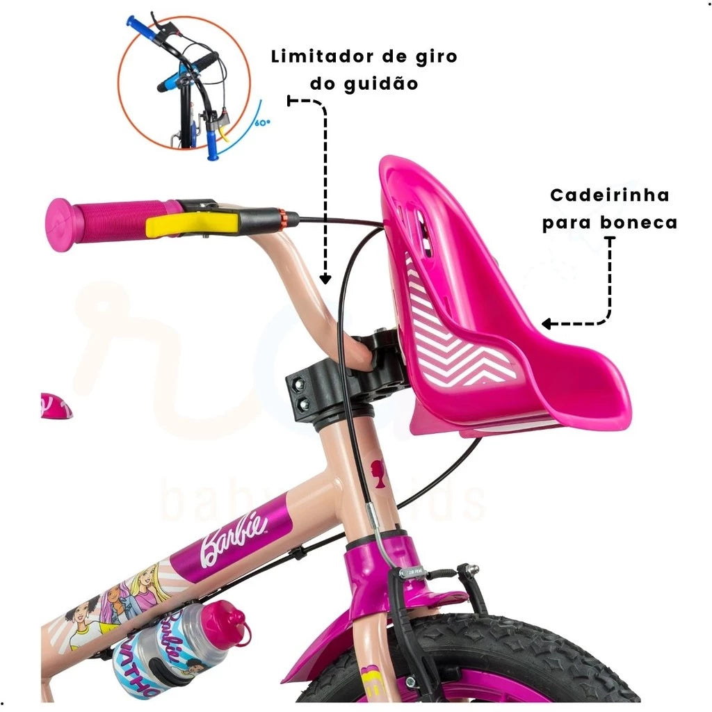 Bicicleta Infantil Aro 16 Barbie - Nathor