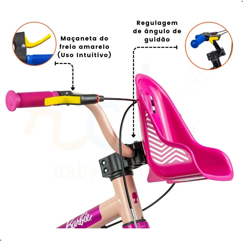 Bicicleta Infantil Aro 16 Barbie - Nathor