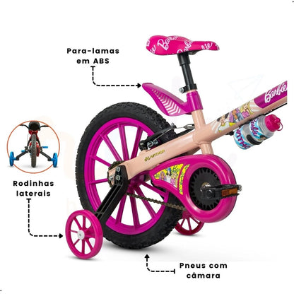 Bicicleta Infantil Aro 16 Barbie - Nathor