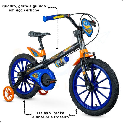 Bicicleta Infantil Aro 16 Hot Wheels - Nathor