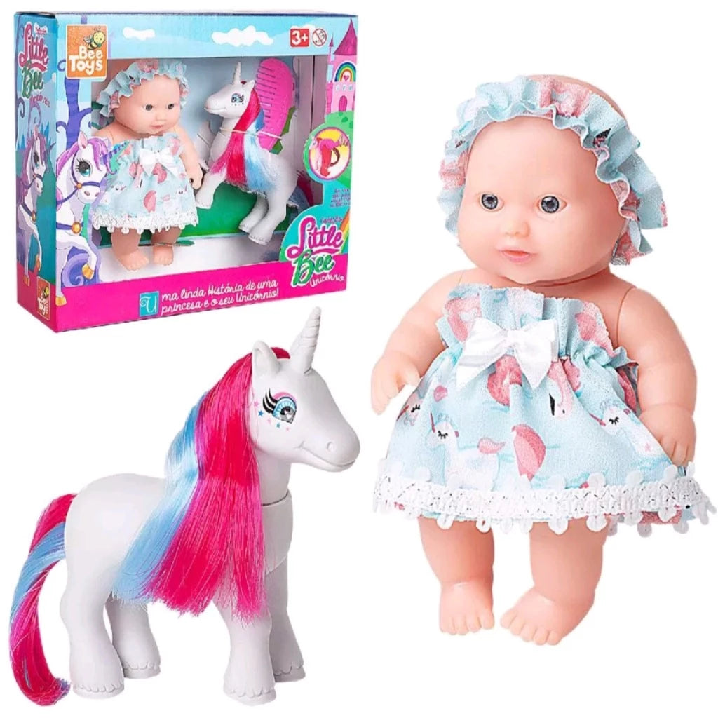 Boneca Little Bee Unicórnio 15,5 cm - Bee Toys