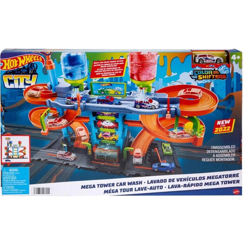 Hot Wheels Pista City Lava-Rápido Mega Torre Color Shifter - Mattel
