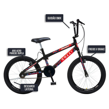 Bicicleta Aro 20 Max Boy Preto Fosco - Colli Bike